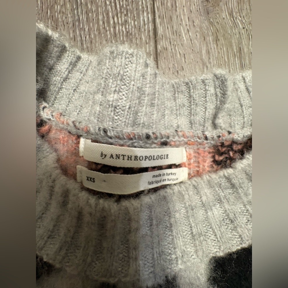 Anthropologie Leopard Print Sweater - Black, Pink, Gray - Picture 7 of 12